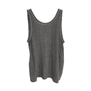 Rag and Bone Jean Tank Top Size Small Striped Scoop Neck Linen Modal Black White